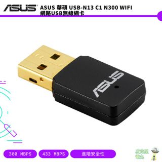 ASUS 華碩 USB-N13 C1 N300 WIFI 網路USB無線網卡【皮克星】