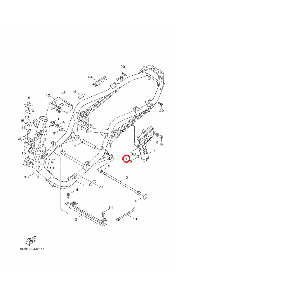 YAMAHA 原廠 SMAX FORCE 155 軸環 料號：90387-068M8