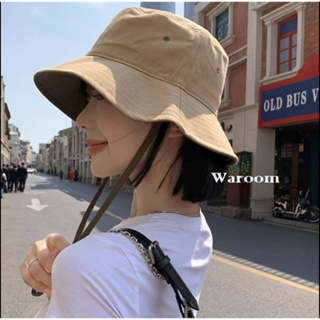 Waroom|現貨P28 遮陽防曬撞色抽繩登山帽|女帽子|戶外|露營|太陽帽|漁夫帽|西部牛仔帽子|遮陽帽|登山帽