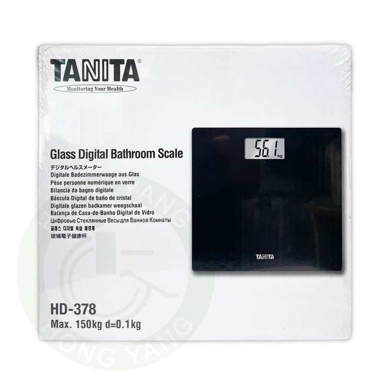 全新現貨「TANITA」電子體重計 HD-378 /黑色 電子體重計 輕薄 輕量 體重計 體重機測量
