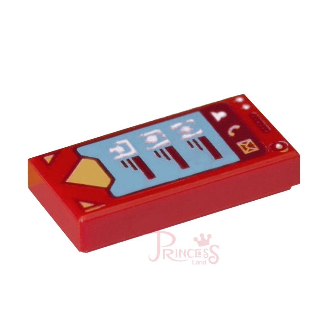 公主樂糕殿 LEGO 41232 1x2 平板 印刷磚 手機 電話 紅色  3069bpb0545 A283