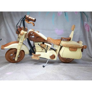 木製哈雷機車 模型玩具 手工模型機車 兒童玩具