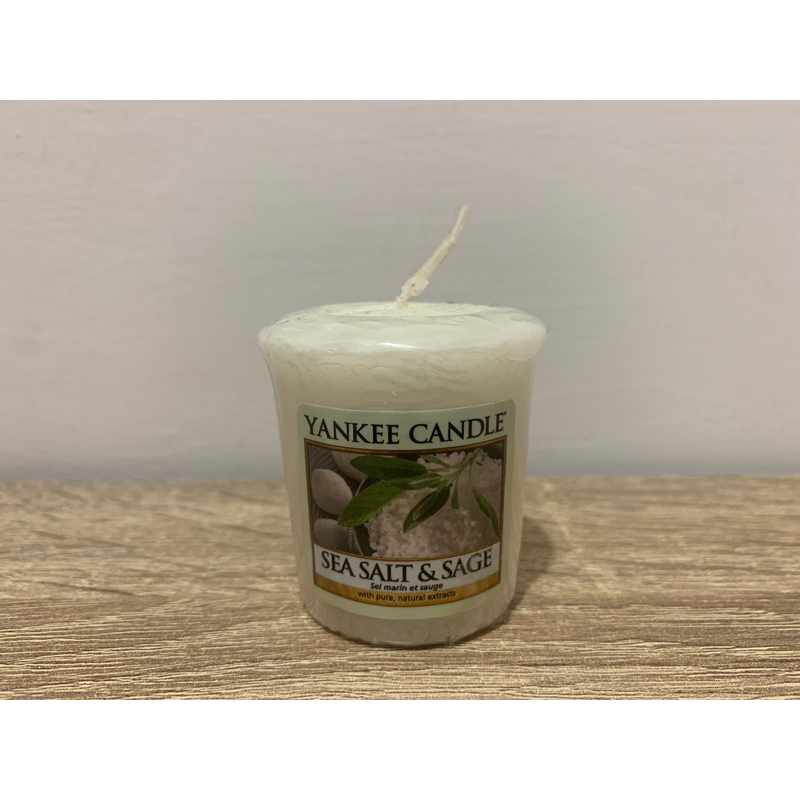 全新 YANKEE CANDLE香氛蠟燭-海鹽與鼠尾草49g