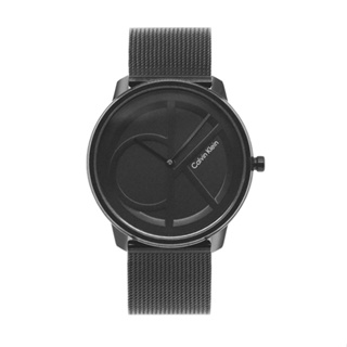 Calvin Klein美國原廠平輸 | CK手錶-黑面經典大CK LOGO米蘭錶帶-黑25200028