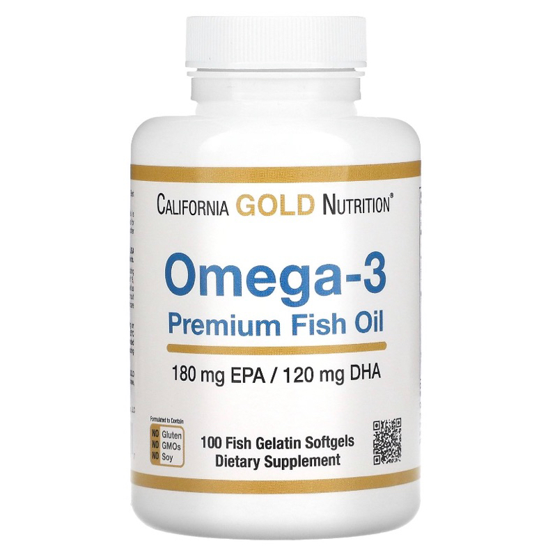 全新未開封-California Gold Nutrition® Omega-3 優質魚油100粒代購