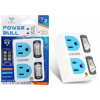POWER BULL 節電2開2插分接器(PB-859S)1入 聖岡科技【小三美日】DS014226