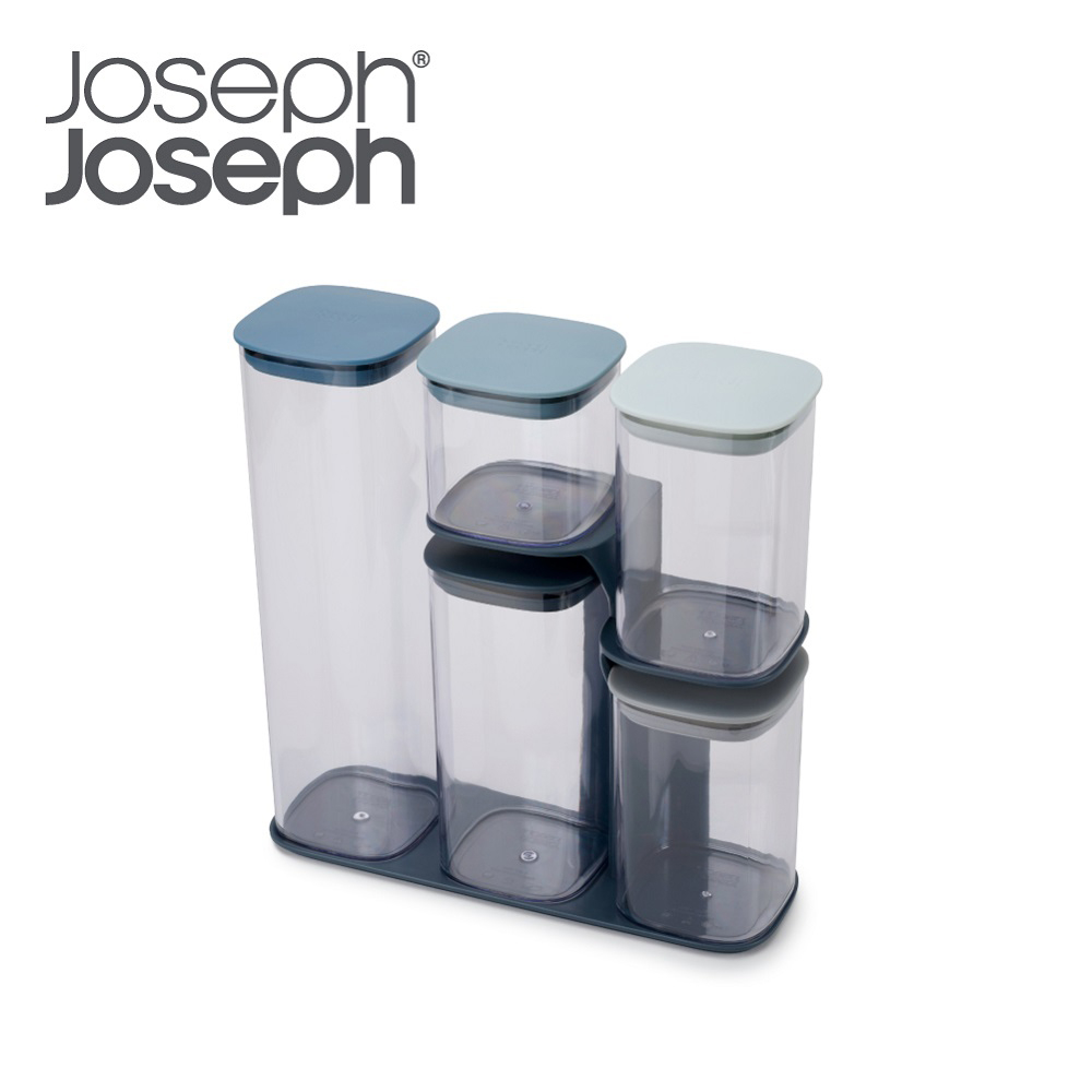 英國Joseph Joseph 疊疊樂收納罐(五件組)-天空藍