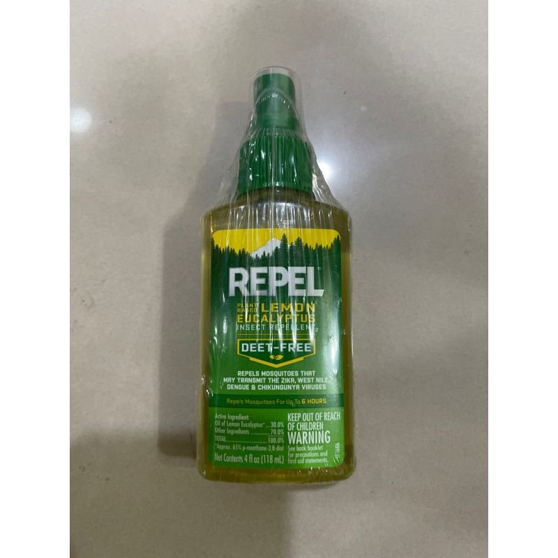 REPEL 美國疾管局推薦  天然檸檬尤加利精油驅蟲液 防蚊液 防蚊