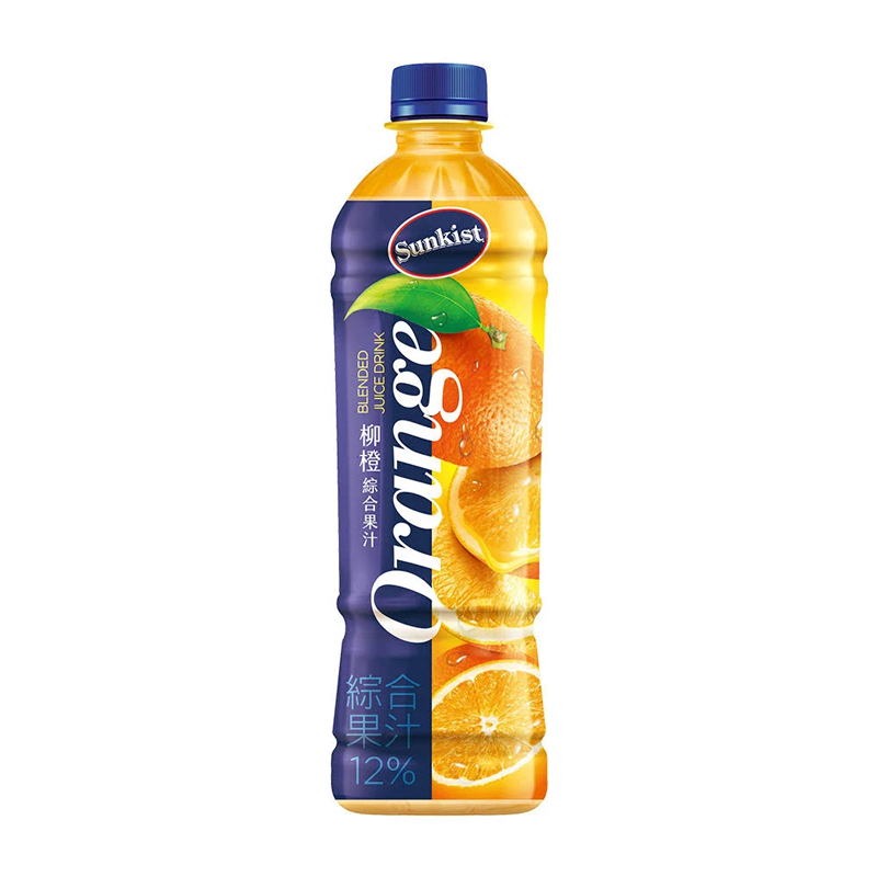 Sunkist 柳橙綜合果汁飲料[箱購]550ml毫升 x 24Bottle瓶【家樂福】