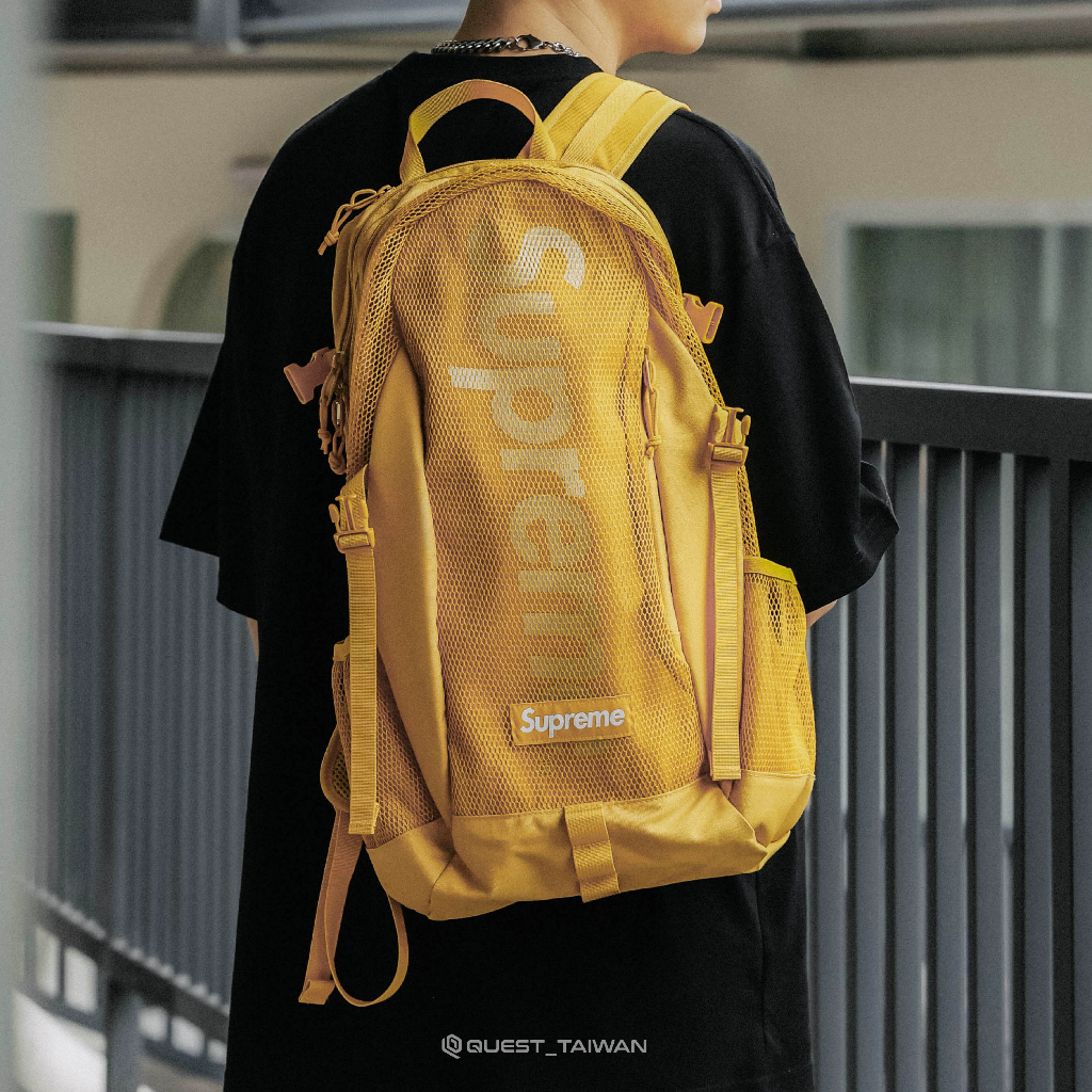 【QUEST】現貨 SUPREME SS20 48TH BACKPACK  網眼 後背包 四色 黑紅黃 黃色