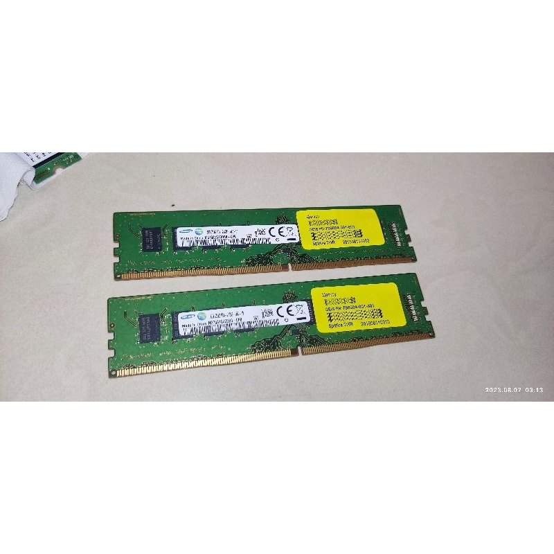2支共 16g 三星 DDR4-2133 8GB M378A1G43DB0-CPBRFB