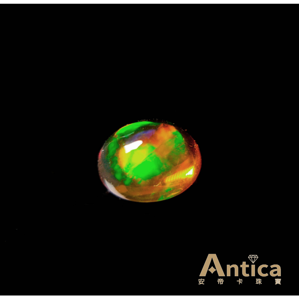 [ANTICA] 火蛋白 2.05克拉 橘色 橢圓 蛋面 墨西哥 天然寶石 Fire Opal （經理推薦）安帝卡珠寶