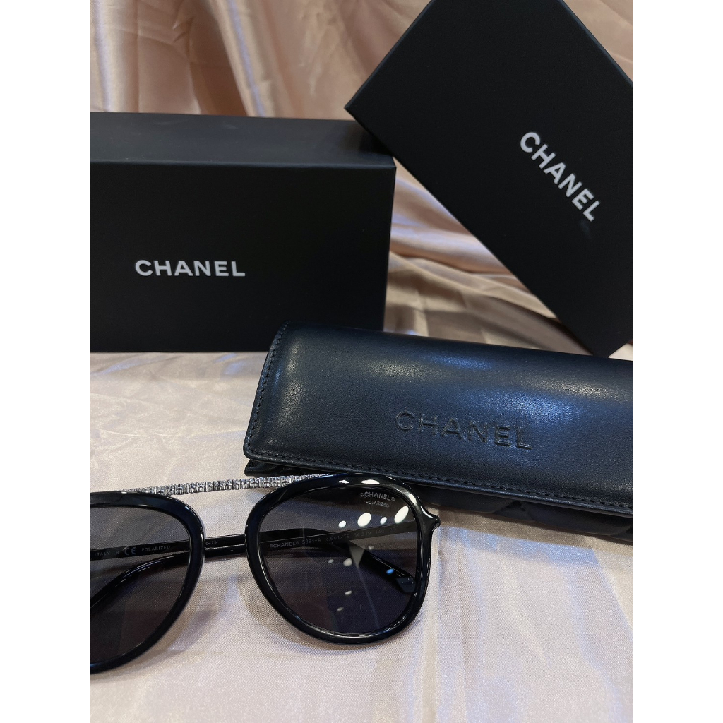 【現貨】麗睛眼鏡 Chanel【可刷卡分期】香奈兒 CH5381A 黑色 太陽眼鏡 小香眼鏡 香奈兒熱賣款 偏光太陽眼鏡