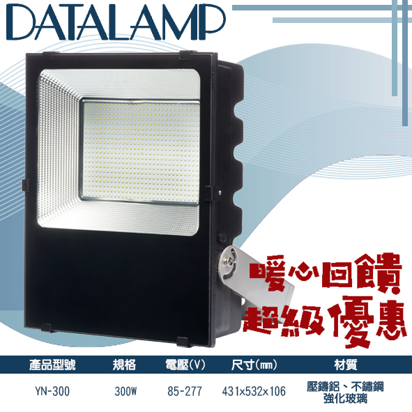 【阿倫旗艦店】(SAYN-FL300)LED-300W戶外防水投射燈 防水IP66 全電壓