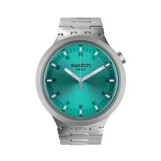 【SWATCH】金屬 BIG BOLD IRONY系列 AQUA SHIMMER 松石綠(47mm) SB07S100G