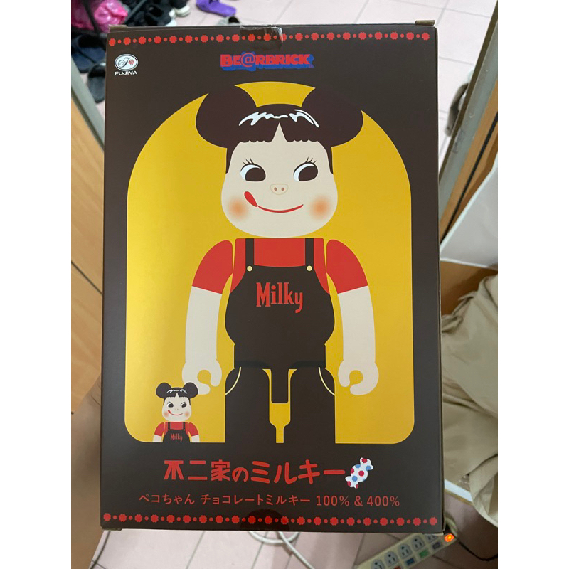 Be@rbrick 不二家 巧克力奶妹 400% (已取出100%)