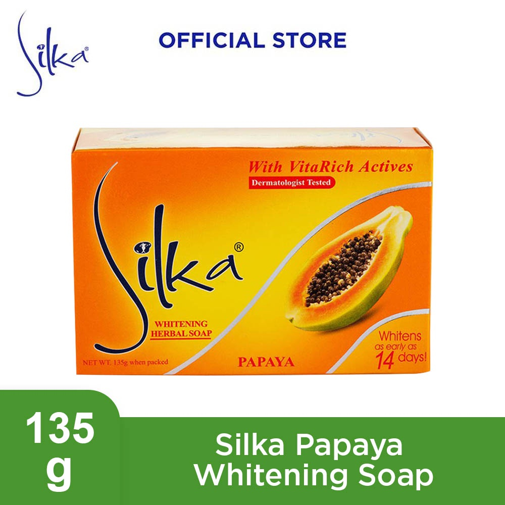 【Eileen小舖】菲律賓 Silka 木瓜水嫩潤膚香皂 135g  潔膚皂 沐浴用品 清潔肌膚