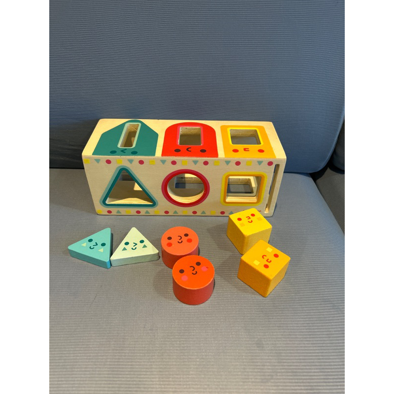 二手 法國🇫🇷Janod 寶寶STEAM 形狀認知盒/木質形狀盒/益智盒