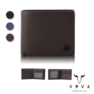 【VOVA】義大利沃汎 艾登-II系列9卡中間翻透明窗皮夾 黑色/藍色/咖啡色 VA127W004BK/BL/BR