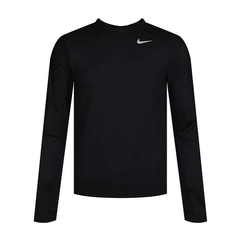 NIKE ELMNT TOP CREW 運動長袖 黑色 透氣 排汗 慢跑 反光 女款 928742-010