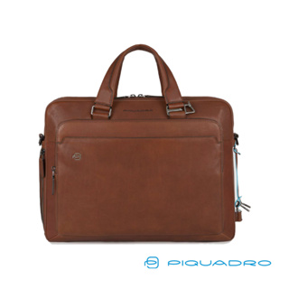 [義大利 Piquadro]真皮手提包推薦 筆電包 公事包 適用10.5"筆電 行李箱拉桿套 CA4027B3-咖啡色
