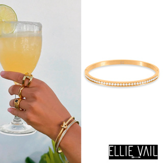 ELLIE VAIL 邁阿密防水珠寶 金色經典圓鑽手環 Harper Bangle