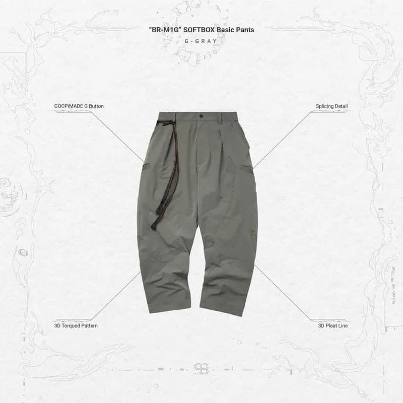 Goopi “BR-M1G” SOFTBOX Basic Pants - G-Gray 2號 展場優先款