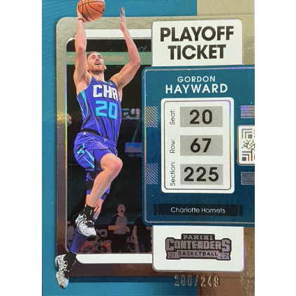 PANINI CONTENDERS GORDON HAYWARD 限量249平行球票卡