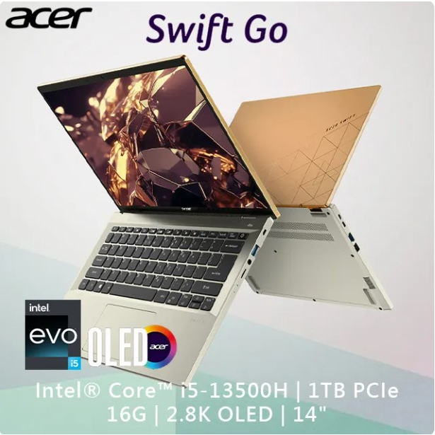 Acer Swift Go 14 SFG14-71-53M4 金(i5-13500H/16G/1TB PCIe/W11/