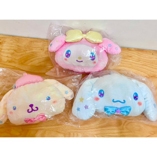 日本帶回正品SANRIO三麗鷗大耳狗美樂蒂庫洛米布丁狗粉嫩星空漸層極光渲染色大頭布偶零錢包側背包