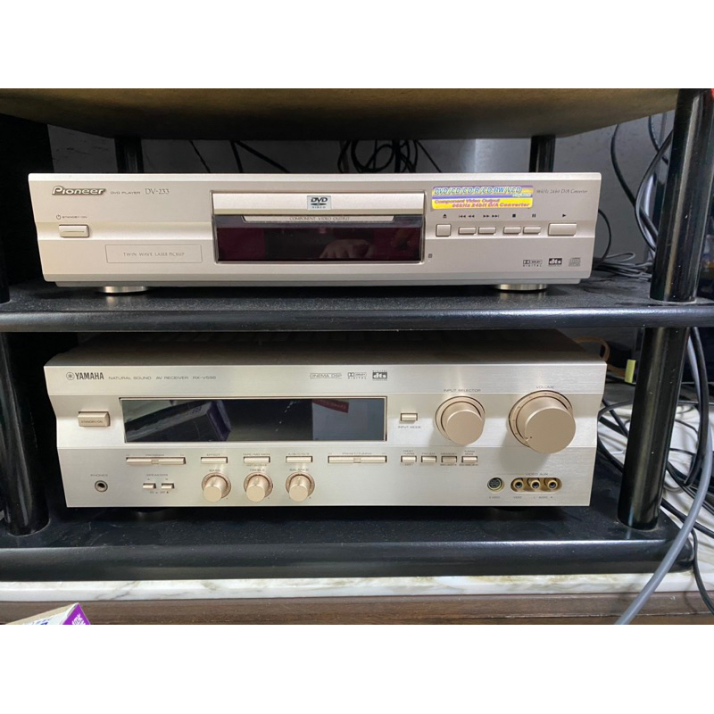 家庭劇院整組合售Yamaha rx-v596 pioneer dv-233 yamaha JP-300 含音箱、重低音