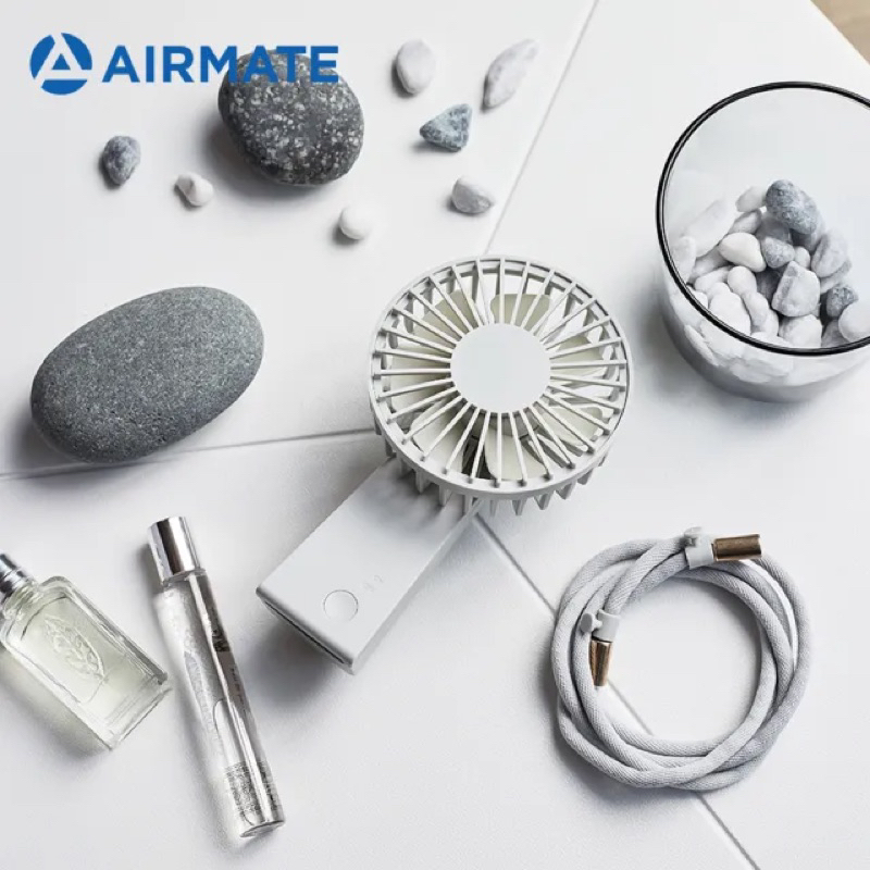 AIRMATE 艾美特 USB垂直翻轉充電手持風扇(灰）