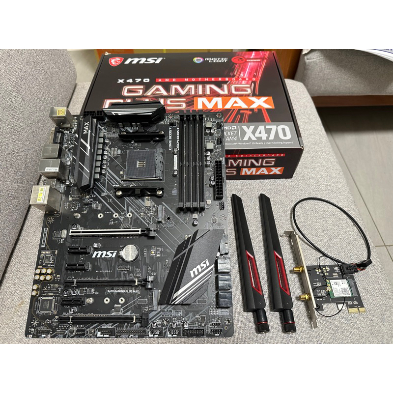 微星 X470 GAMING PLUS MAX + CRYORIG H7 Quad Lumi LED + AX200