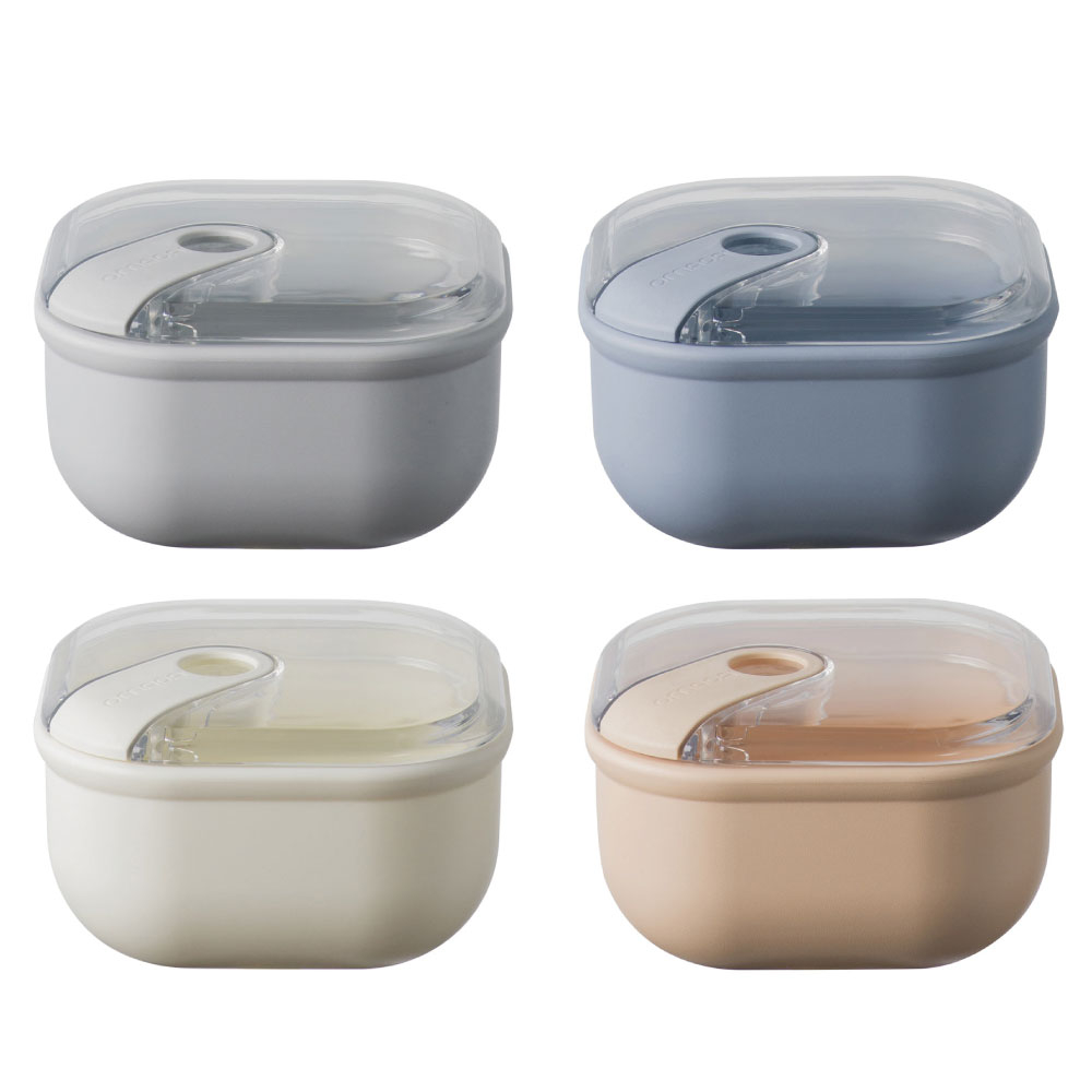 【義大利OMADA】PULL BOX方型易拉保鮮戶外野餐便當盒0.4L(小)-共4色《屋外生活》密封 便當盒 防漏 保鮮