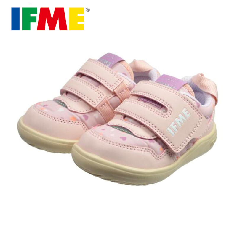 [新竹-實體門市]IFME-一片黏帶系列 粉彩繽紛-粉紅 日本機能童鞋 原廠公司貨 運動鞋 布鞋