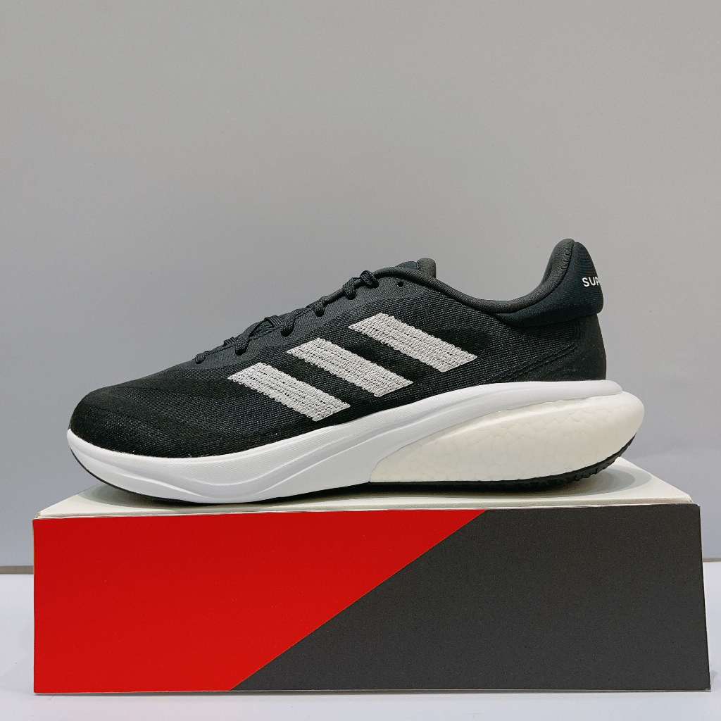 Adidas 慢跑鞋 Supernova 3.0 男鞋 黑白色 透氣網布 愛迪達 路跑 IE4367