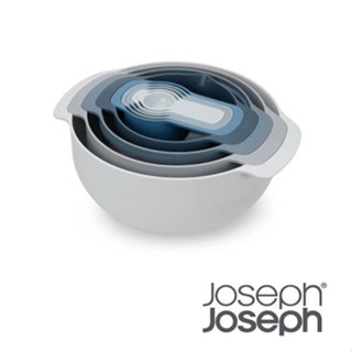 【英國Joseph Joseph】Nest系列 多功能攪拌量測盆9件組 - 天空藍《屋外生活》攪拌盆 量杯 打蛋 料理工