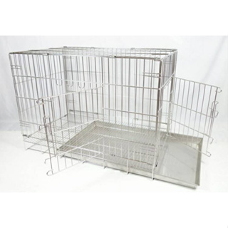 優旺寵物 2.5尺不銹鋼 不鏽鋼 (304#級)(雙門)活動折疊式白鐵寵物籠 狗籠 貓籠 兔籠 台灣製造