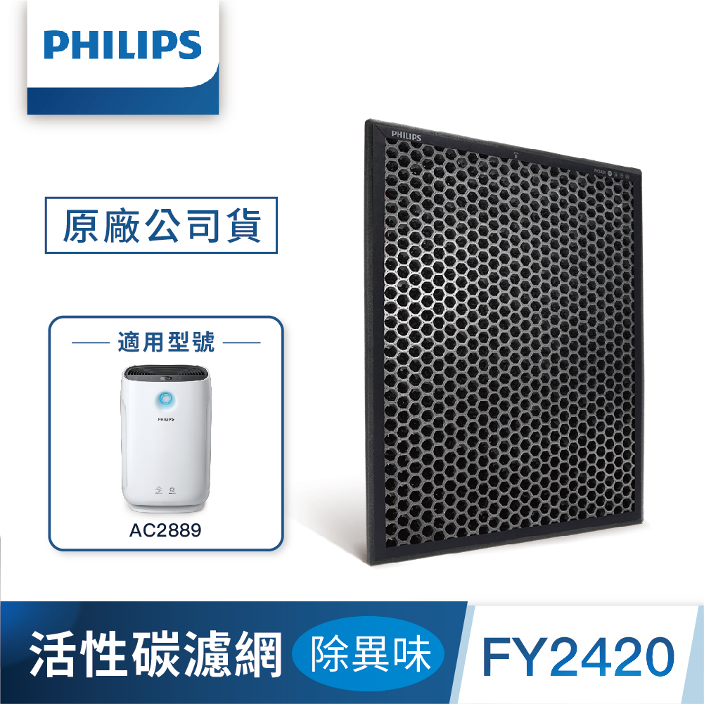 【PHILIPS 飛利浦】 活性碳濾網 除異味 除甲醛 FY2420 (適用型號 : AC2889)