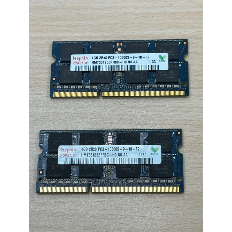 海力士 筆電 記憶體 DDR3 1333 4G