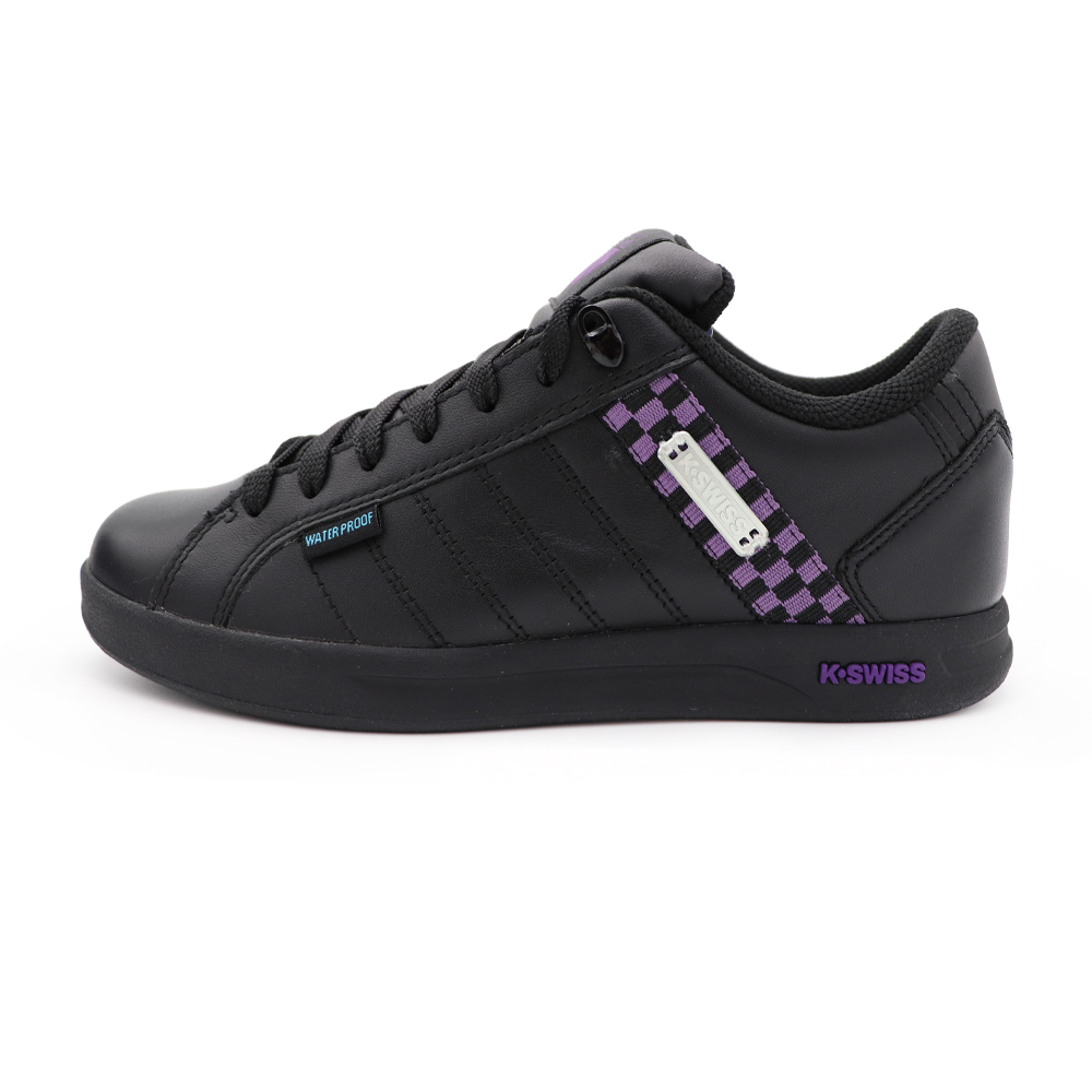 K-swiss Lundahl Lth 黑紫 皮革 防水 運動 休閒鞋 女款 J2115【新竹皇家 98456-065】