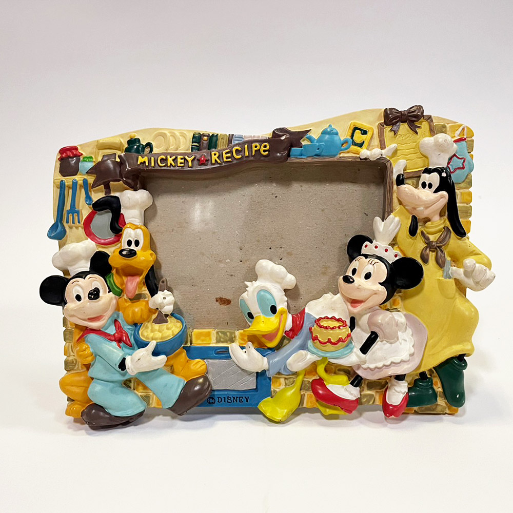 收藏品 Disney 米奇食譜 相框 高飛 米妮 唐老鴨 布魯托 廚房 MICKEY RECIPE 裝飾 畫框 陶瓷