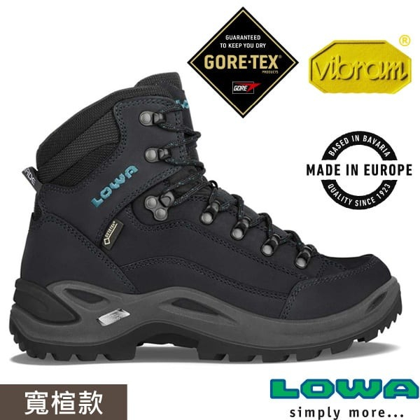 【德國 LOWA】送》女款 歐洲製造 中筒防水透氣多功能健行鞋(寬楦) RENEGADE GTX登山鞋_LW320968