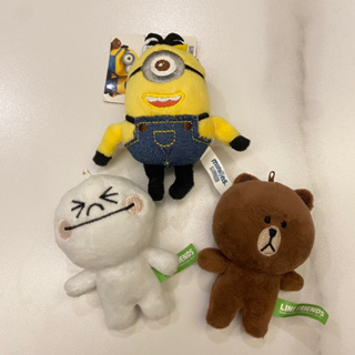 Minions 小小兵 Line Friends 熊大 饅頭人 掌心娃娃 絨毛玩偶 娃娃 填充玩具