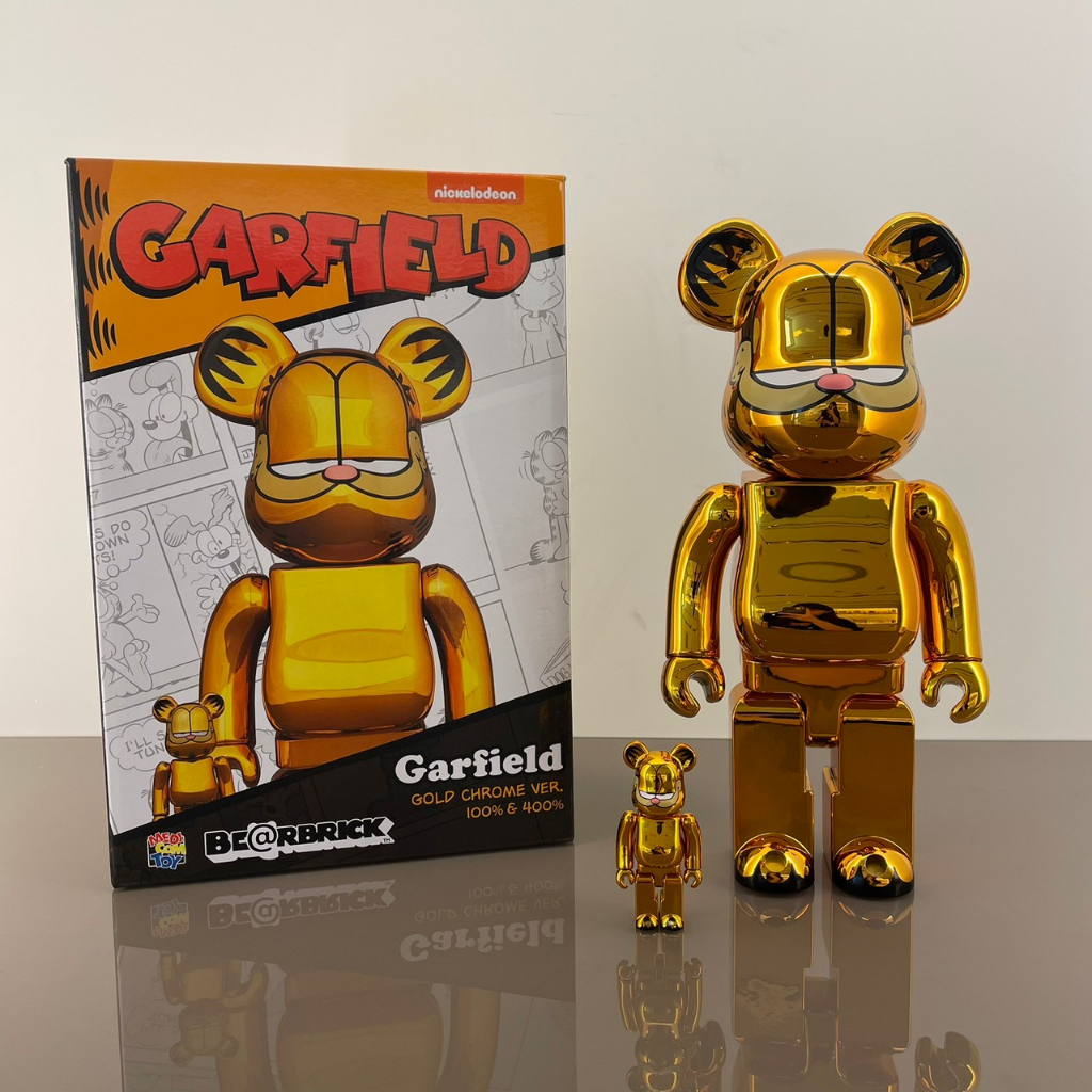 Be@rbrick BEARBRICK GARFIELD 電鍍加菲貓 400% 100%