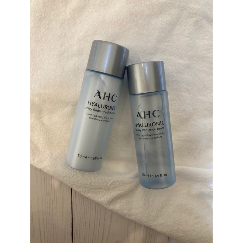 AHC玻尿酸肌亮神仙化妝水50ml+乳液50ml