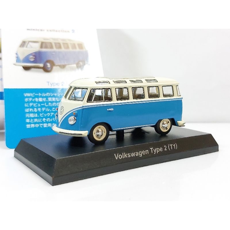 1/64 Kyosho Volkswagen VW Type 2 T1 Bus 水藍/黃