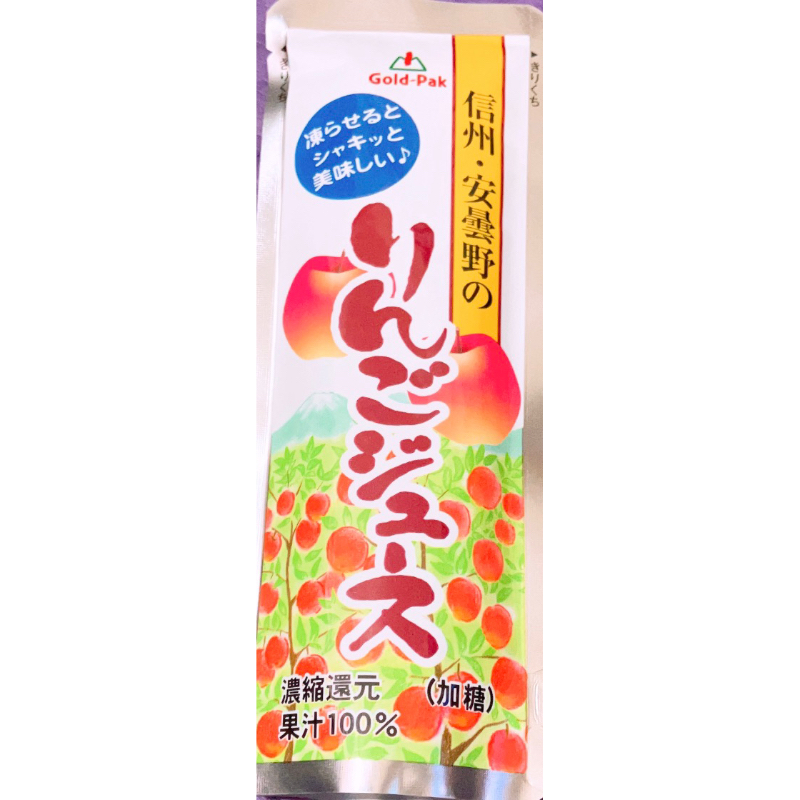 【亞菈小舖】日本零食 果園 信州蘋果風味飲料 果汁含有率95.4% 加糖 75ml【優】