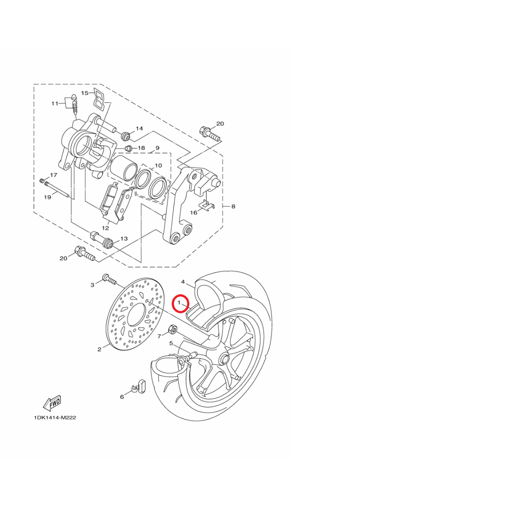 YAMAHA 原廠 FORCE 155 消光藍 後輪框 後鑄輪 料號：1DK-F5338-00-P4