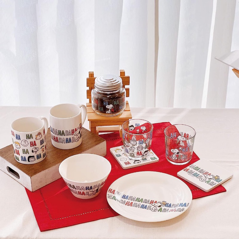 日本金正陶器 史努比 snoopy 陶瓷深碗 陶瓷盤 陶瓷馬克杯 餐盤 點心盤 吸水杯墊 透明玻璃杯 HAHAHA系列